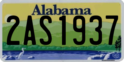 AL license plate 2AS1937
