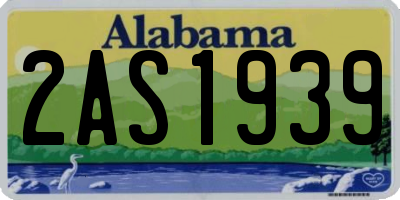 AL license plate 2AS1939