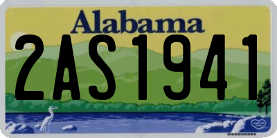 AL license plate 2AS1941