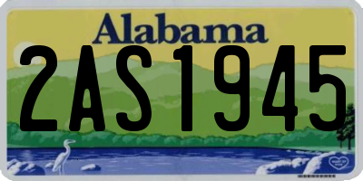 AL license plate 2AS1945