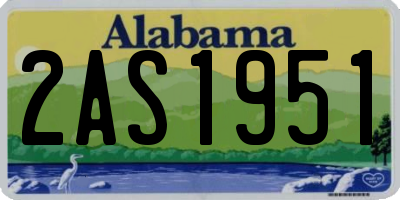 AL license plate 2AS1951