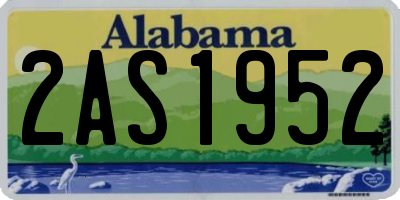 AL license plate 2AS1952