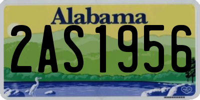 AL license plate 2AS1956