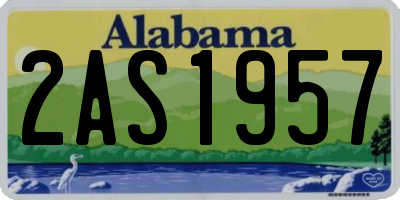 AL license plate 2AS1957