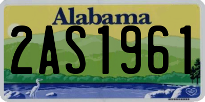 AL license plate 2AS1961
