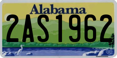 AL license plate 2AS1962