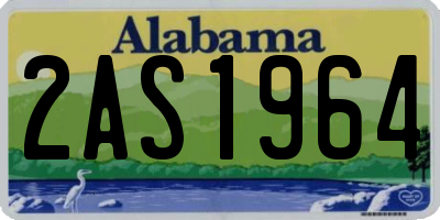 AL license plate 2AS1964