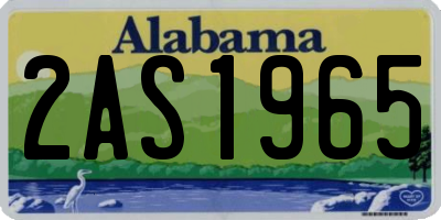 AL license plate 2AS1965