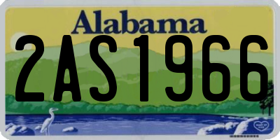 AL license plate 2AS1966