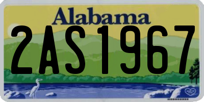 AL license plate 2AS1967