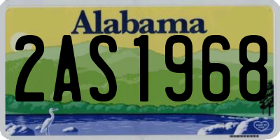 AL license plate 2AS1968