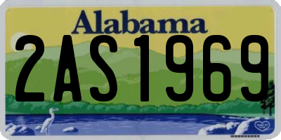 AL license plate 2AS1969