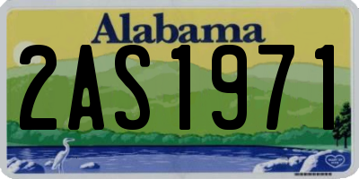 AL license plate 2AS1971