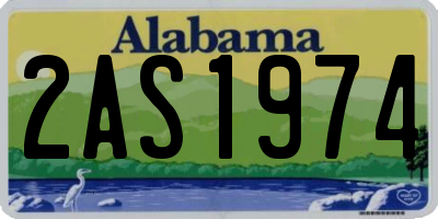 AL license plate 2AS1974