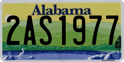 AL license plate 2AS1977