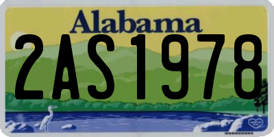 AL license plate 2AS1978