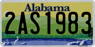 AL license plate 2AS1983