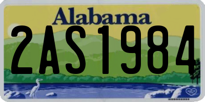 AL license plate 2AS1984