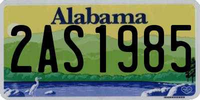 AL license plate 2AS1985