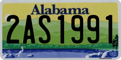 AL license plate 2AS1991
