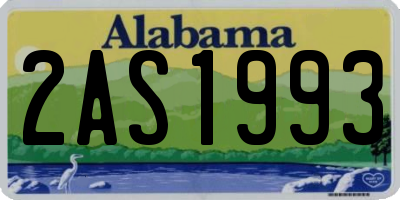 AL license plate 2AS1993