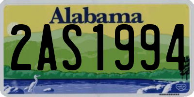 AL license plate 2AS1994