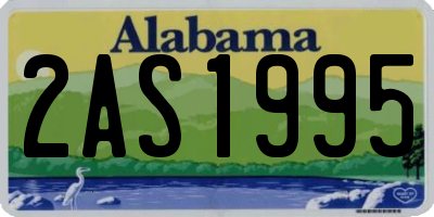 AL license plate 2AS1995