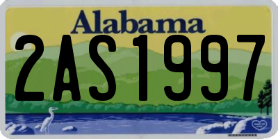 AL license plate 2AS1997