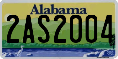 AL license plate 2AS2004