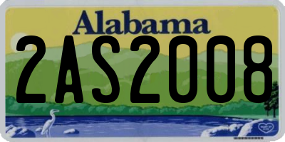 AL license plate 2AS2008