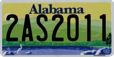 AL license plate 2AS2011
