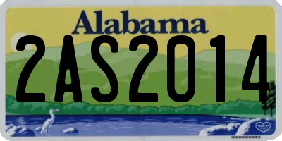 AL license plate 2AS2014