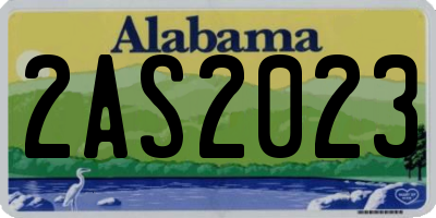 AL license plate 2AS2023