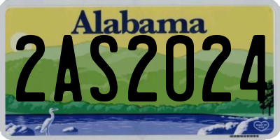AL license plate 2AS2024