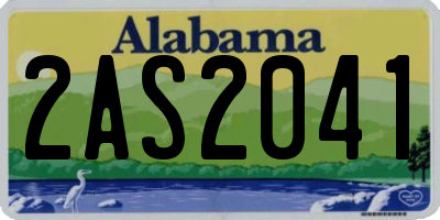 AL license plate 2AS2041