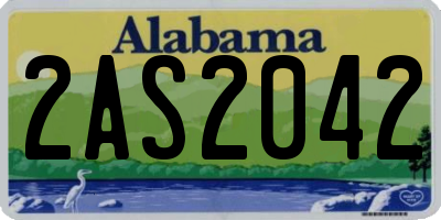 AL license plate 2AS2042
