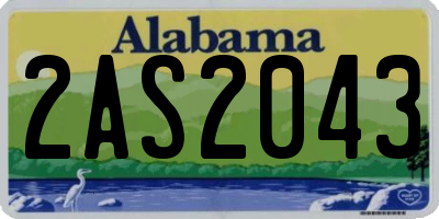 AL license plate 2AS2043