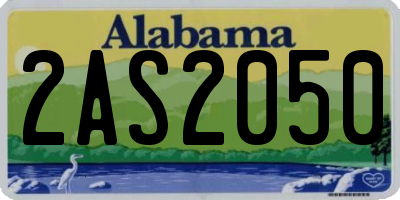AL license plate 2AS2050