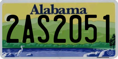AL license plate 2AS2051