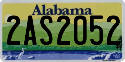 AL license plate 2AS2052