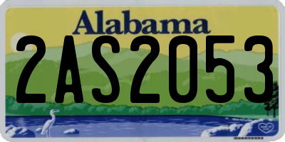 AL license plate 2AS2053