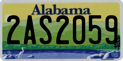 AL license plate 2AS2059