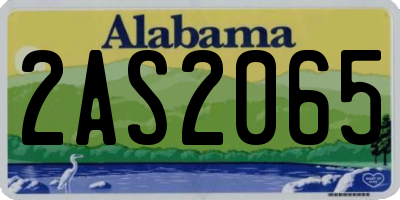 AL license plate 2AS2065