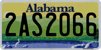 AL license plate 2AS2066