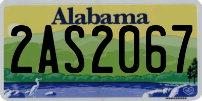 AL license plate 2AS2067
