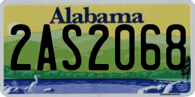 AL license plate 2AS2068