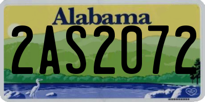 AL license plate 2AS2072