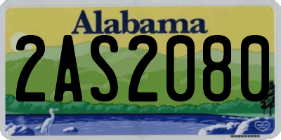 AL license plate 2AS2080