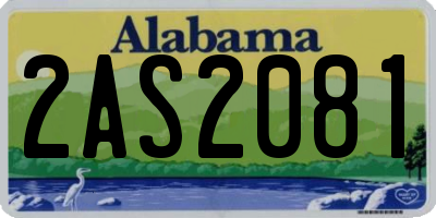 AL license plate 2AS2081