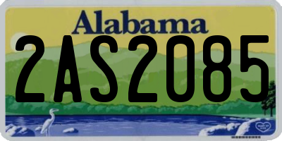AL license plate 2AS2085